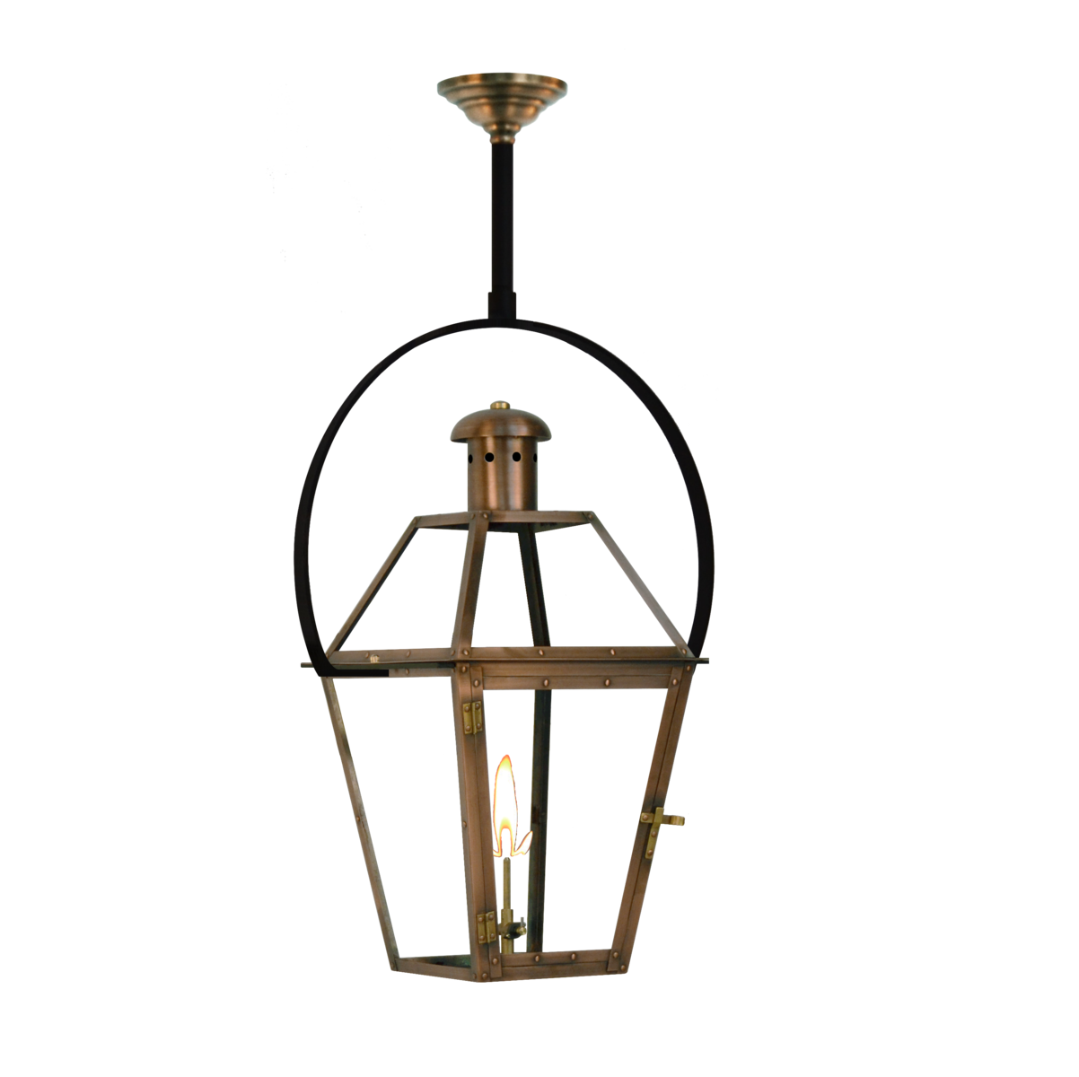 Georgetown Lantern with Hanging Classic Yoke Bracket – Gaslights.com