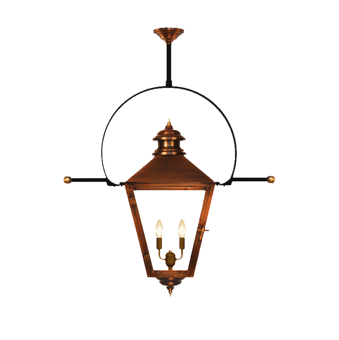 adam street gaslight with hanging classic yoke mount