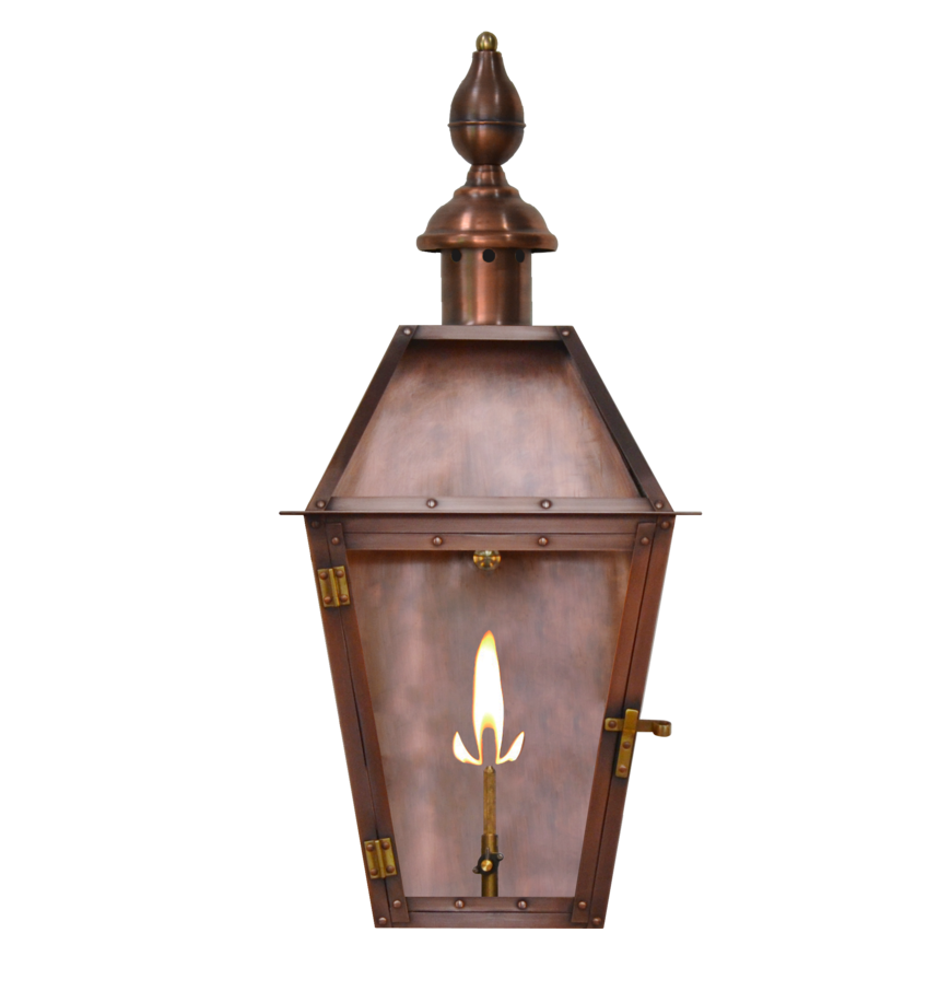 Arcadia Gas or Electric Copper Flush Lantern Collection by The CopperSmith